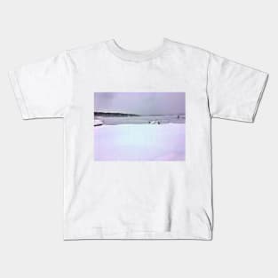 Great White North - A Very Cold Day on a Northern Canadian Lake Kids T-Shirt